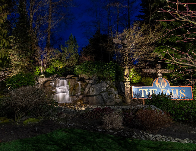 The Falls at Snomish Cascade- falls in the garden
