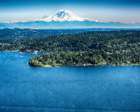 mercer island view of mt rainier