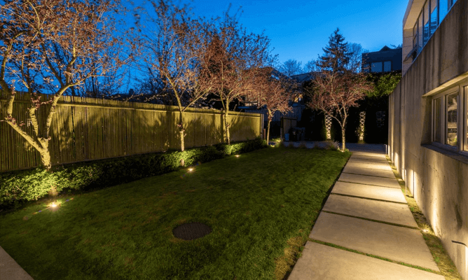 Capitol Hill Tri-Level Residence- Pathway in the lawn area