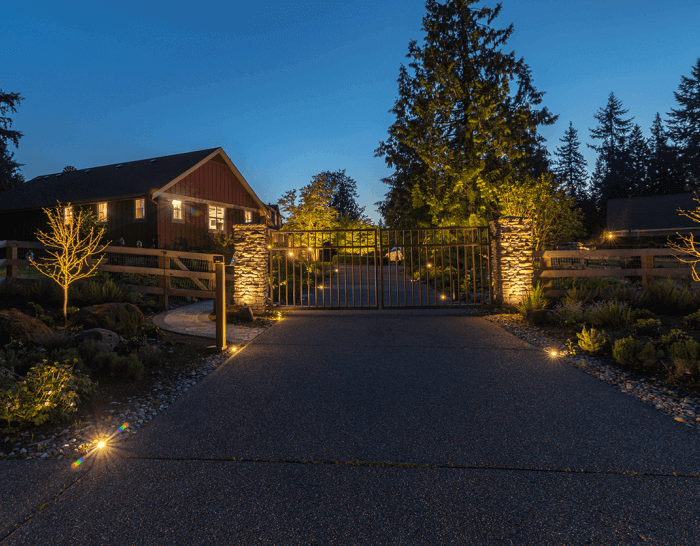 Cottage Lake Home- driveway to the gate