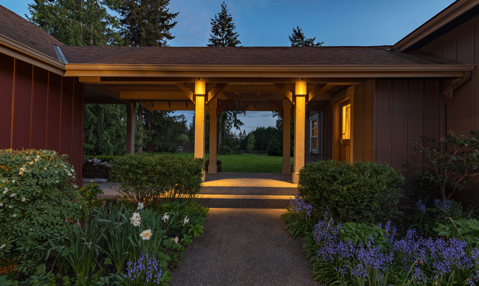 Cottage Lake Home-  pathway to the garden