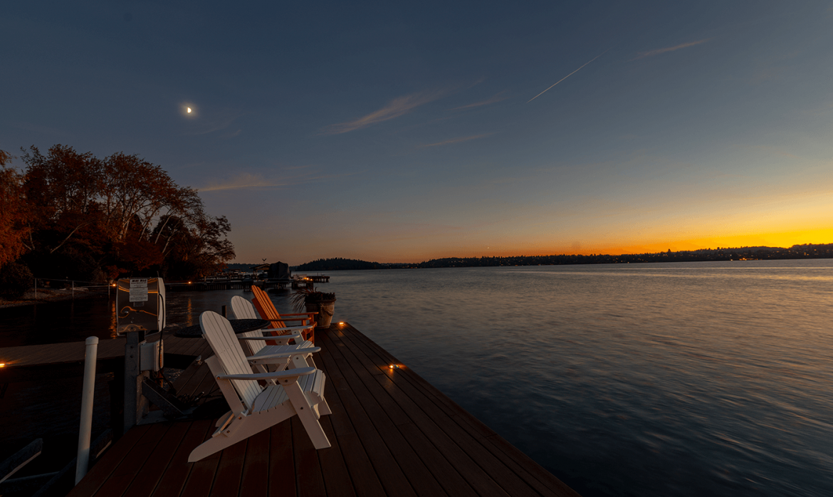 Lake Washington Home-Beach bench