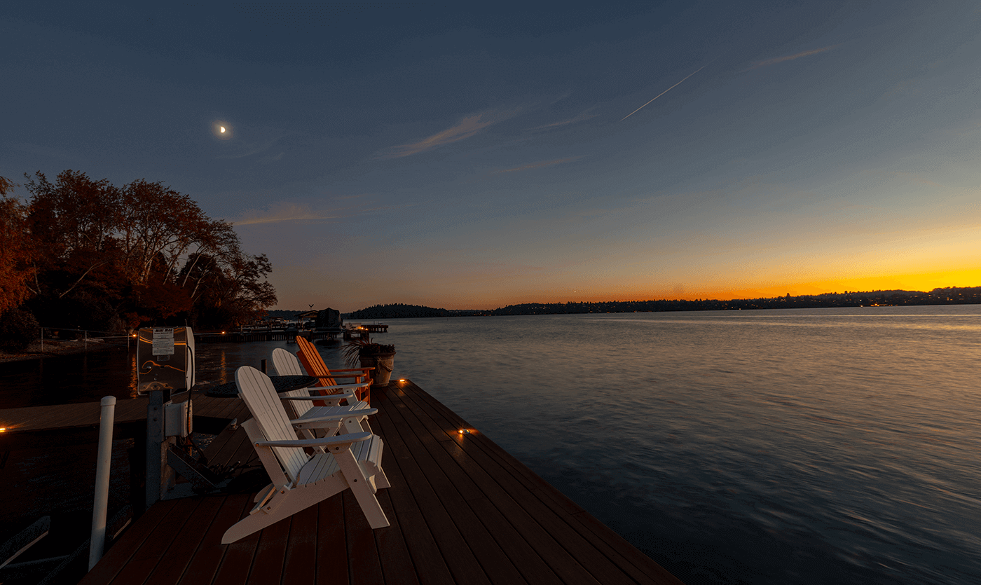 Lake Washington Home-Beach bench