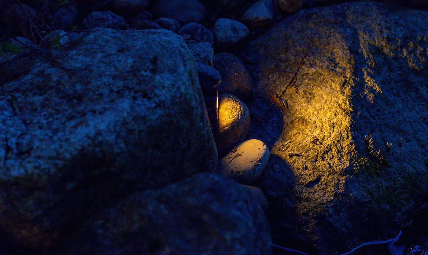 Mercer Island Mid-Center-lights attach to the rock